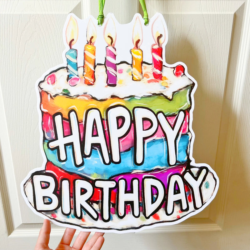 Birthday Cake Door Hanger