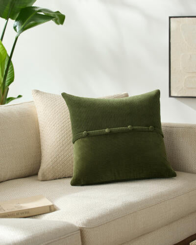 Corduroy Button Pillow