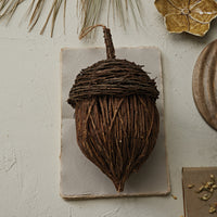 Rattan Acorn Ornament