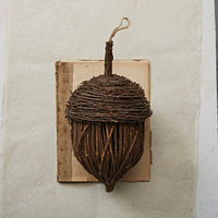 Rattan Acorn Ornament