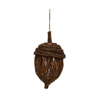 Rattan Acorn Ornament