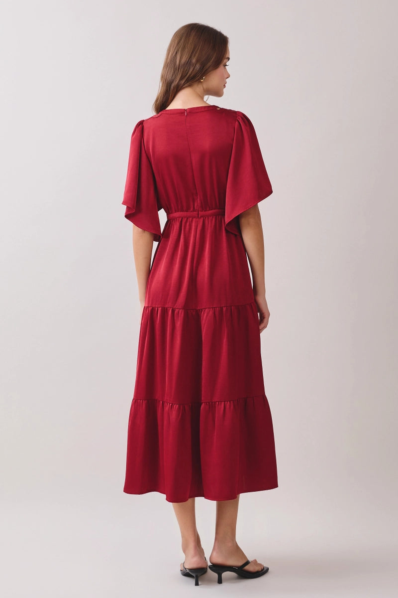 Ruched Tiered Maxi Dress