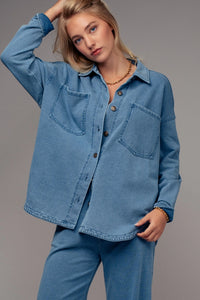 Western Relaxed Denim Top