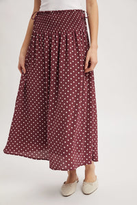 Polka Dot Midi Skirt