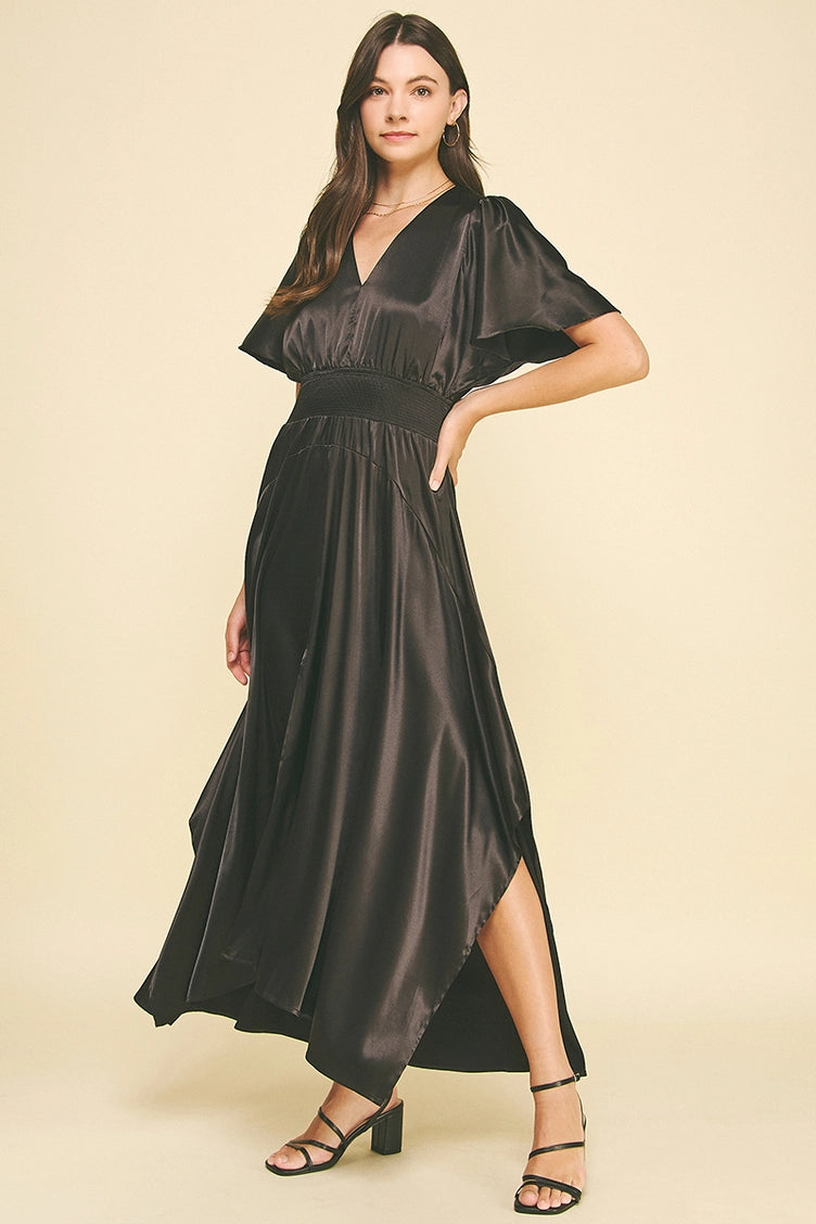 Chiffon Slit Maxi Dress