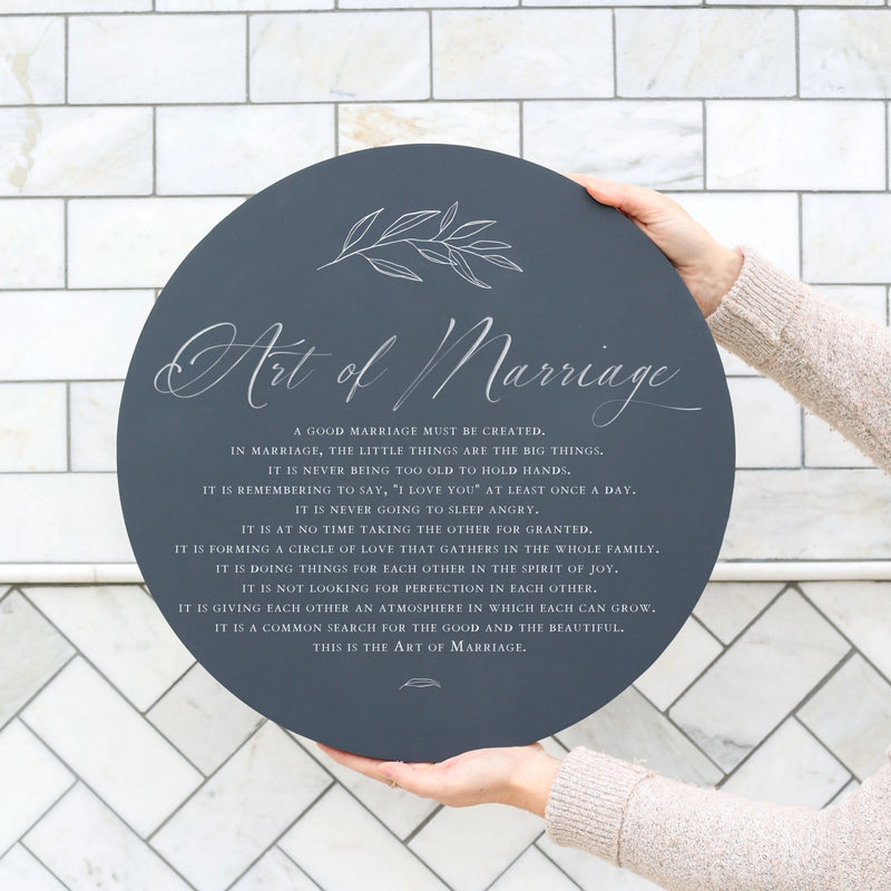 Art of Marriage Wall Sign