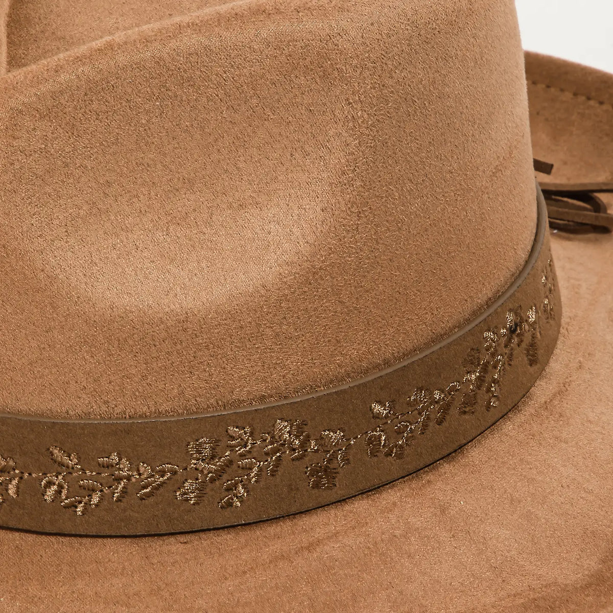 Floral Strap Fedora Hat