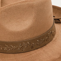 Floral Strap Fedora Hat