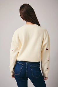 Cherry Embroidered Sweater