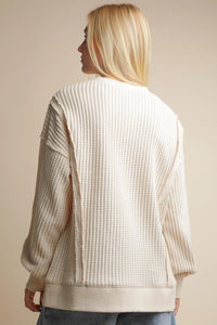 Oversized Waffle Knit Top