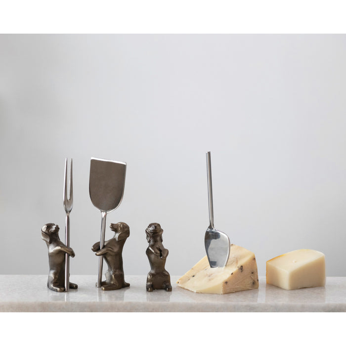 Dog Stand Cheese Knife Set