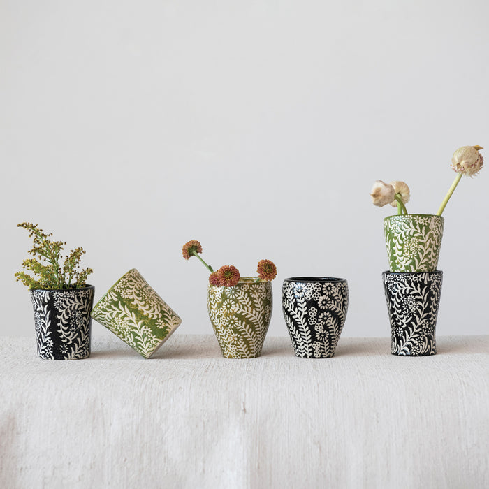 Stoneware Botanical Cup
