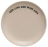 Plate with Wine Saying