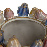 Birds Stoneware Planter