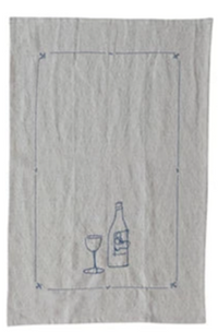 Beverage Embroidered Tea Towel
