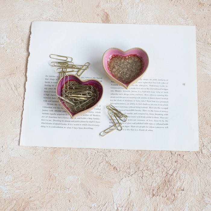 Stoneware Heart Shaped Dish