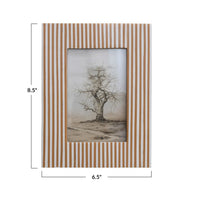 Caramel Striped Photo Frame