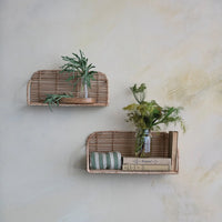 Rattan & Metal Shelves