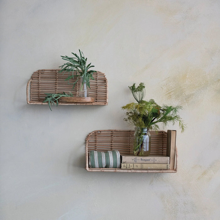Rattan & Metal Shelves
