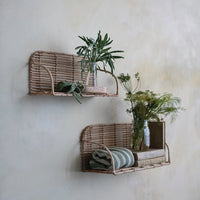 Rattan & Metal Shelves