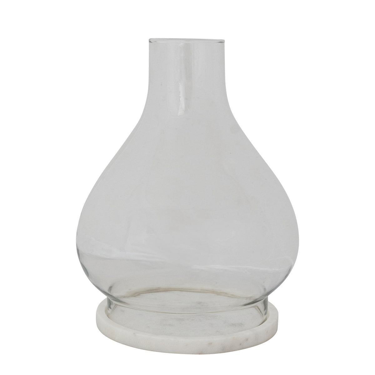 Glass Hurricanes with Marble Base