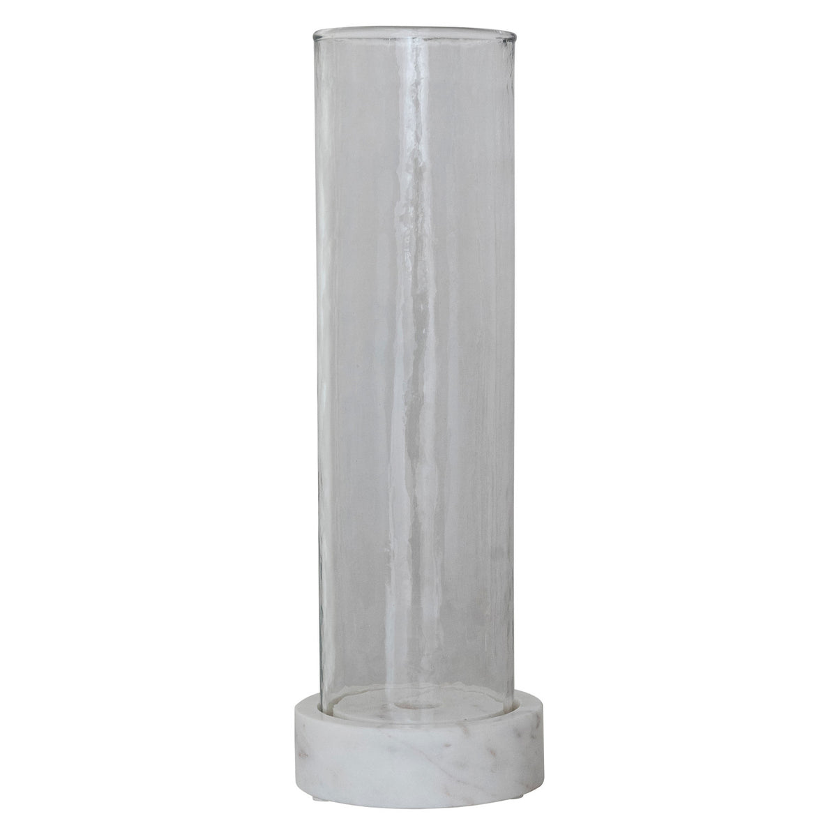 Glass Hurricanes with Marble Base