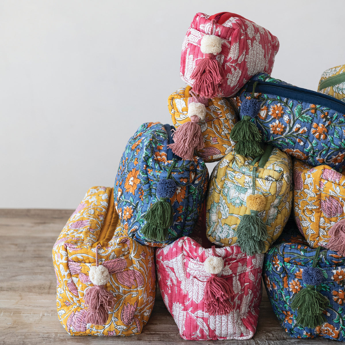 Quilted Cotton Pouches