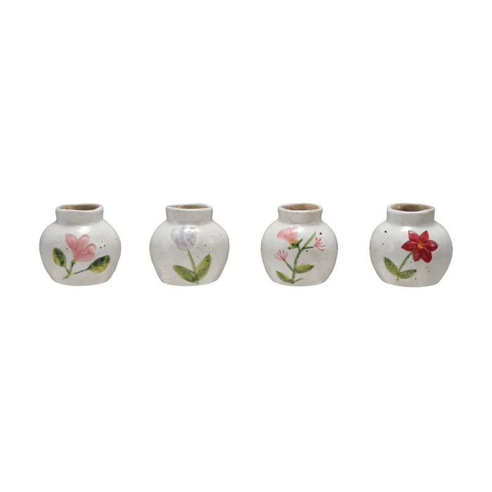 Stoneware Vase with Flower