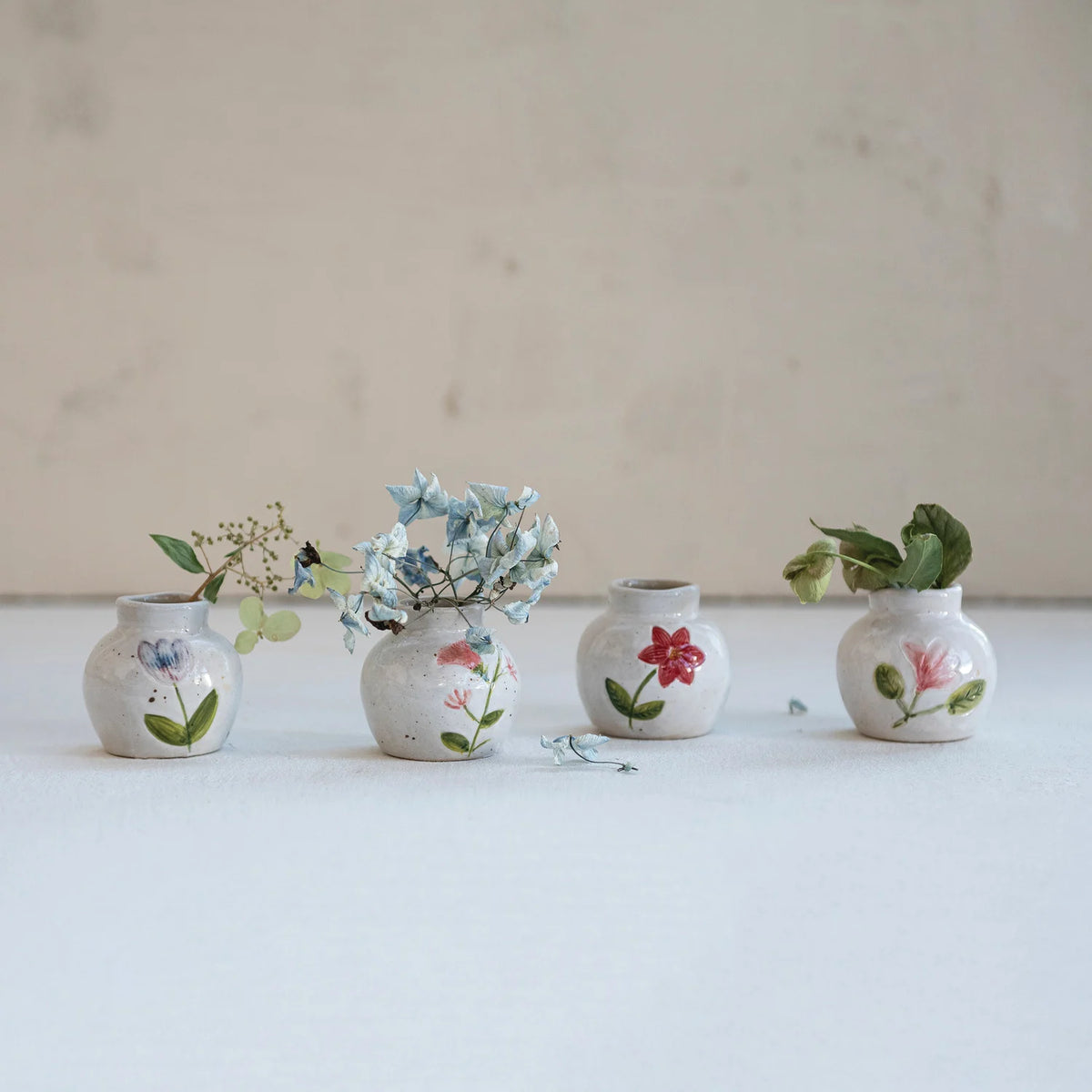 Stoneware Vase with Flower