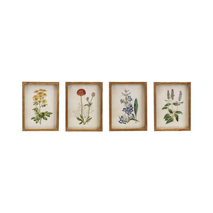 Framed Floral Wall Decor
