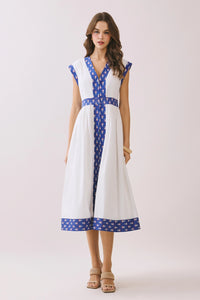 Trim Detail Midi Dress