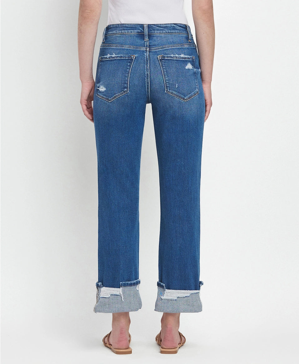 Victoria Cuffed Straight Jeans