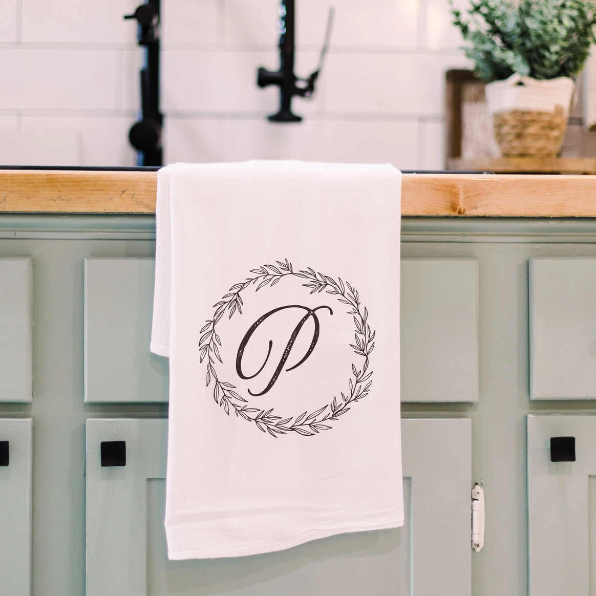 Monogrammed Tea Towel