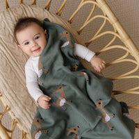 Luxury Cotton Deer Baby Blanket