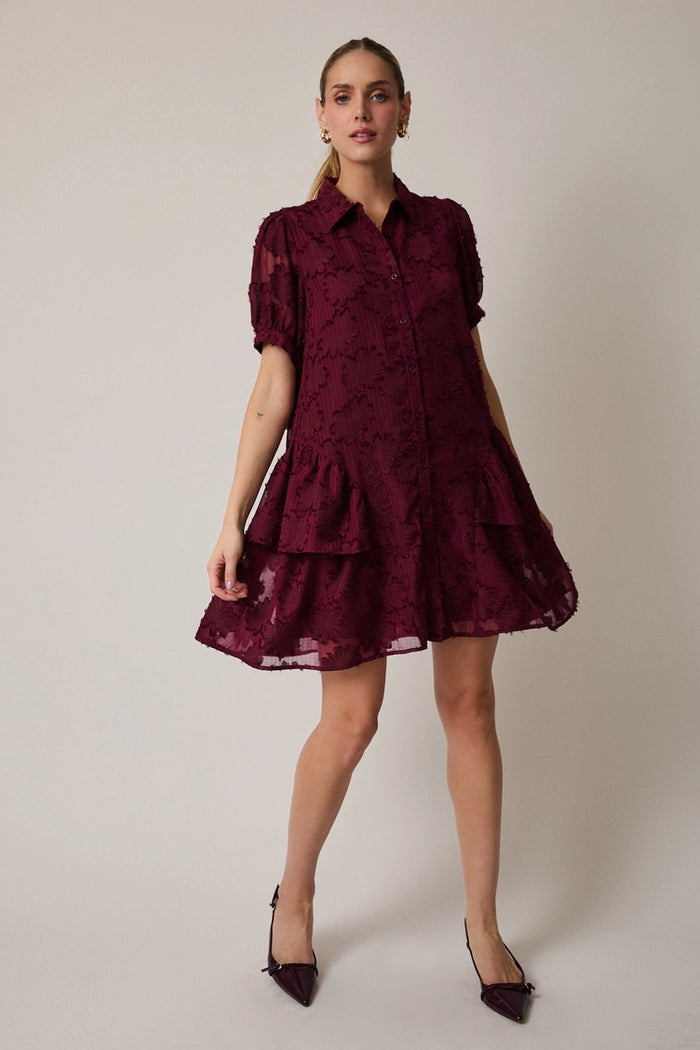 Tiered Lace Mini Dress