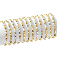 Bead and Pearl Stretch Bracelet