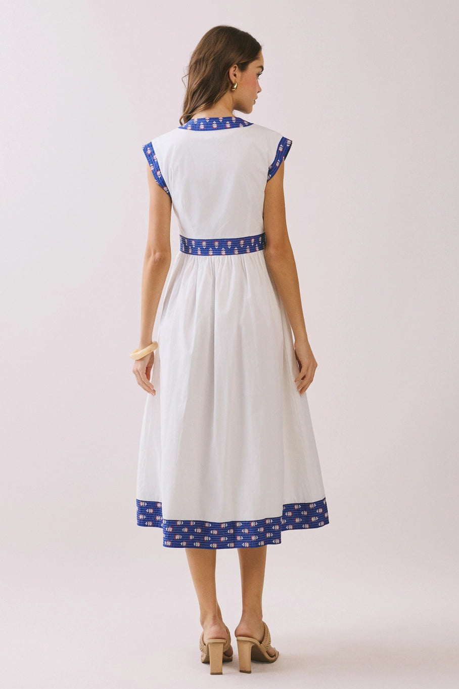 Trim Detail Midi Dress