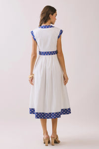 Trim Detail Midi Dress
