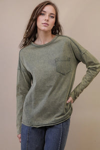 Mineral Washed Knit Top