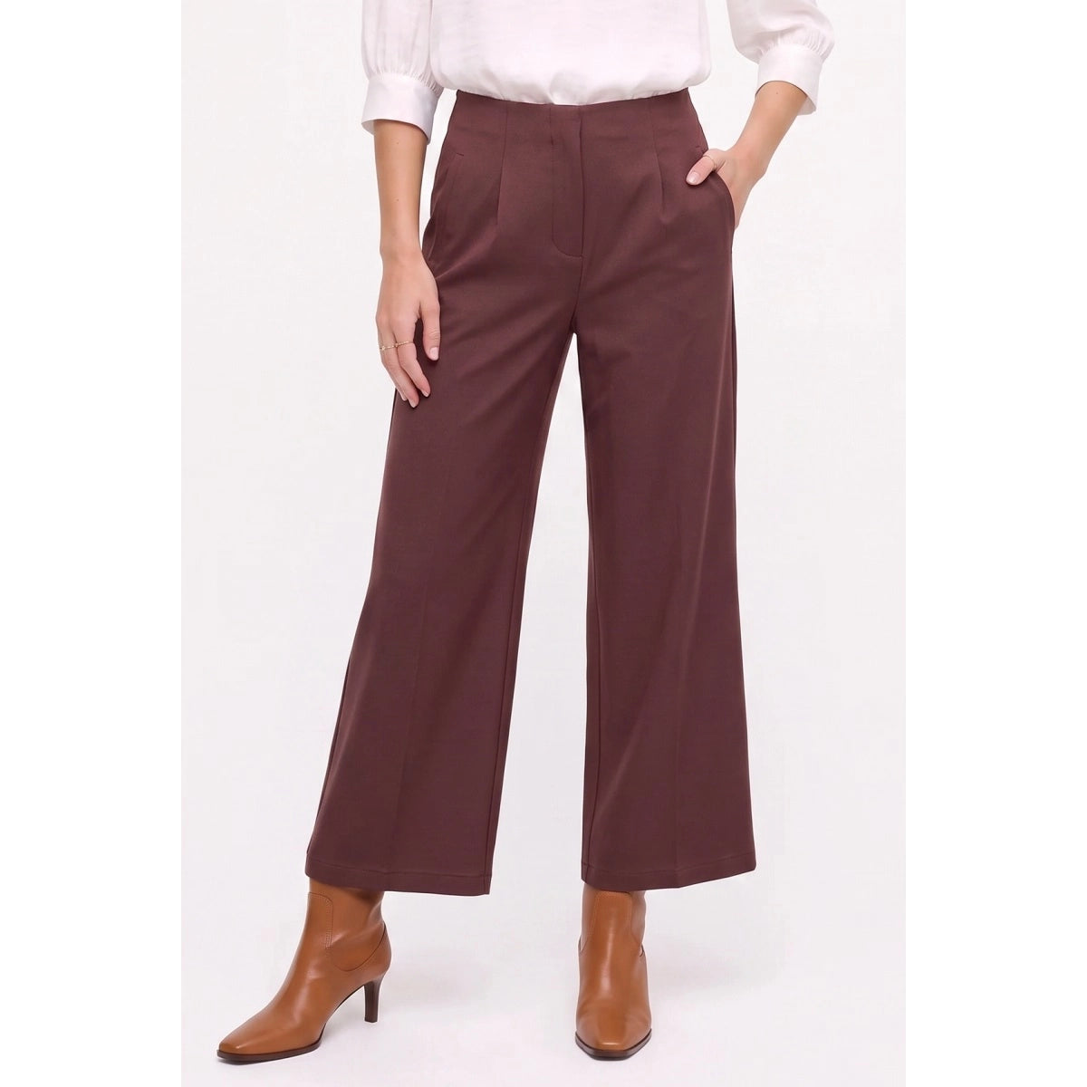 Tailored Wide Leg Flared Pants