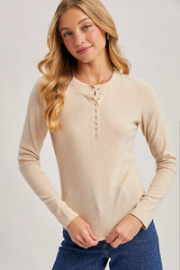 Henley Dolphin Hem Top