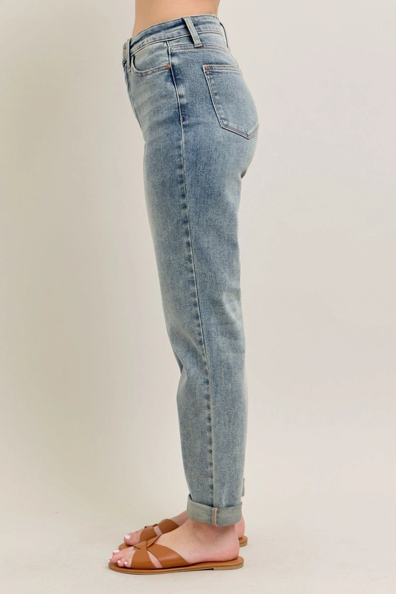 Roll Cuff Boyfriend Jeans