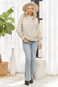 Floral Applique Sweater