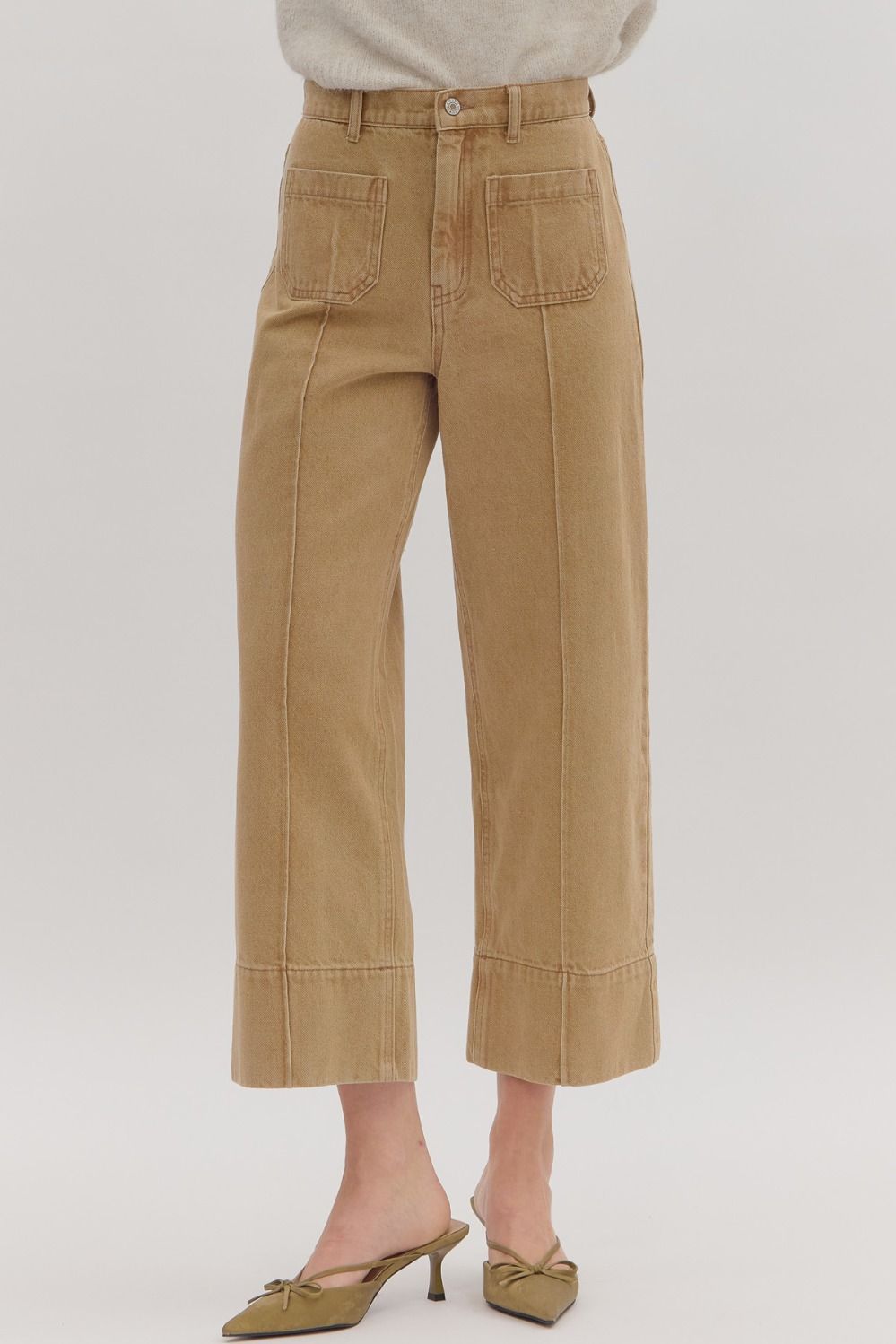 Wide Leg Ankle Pants
