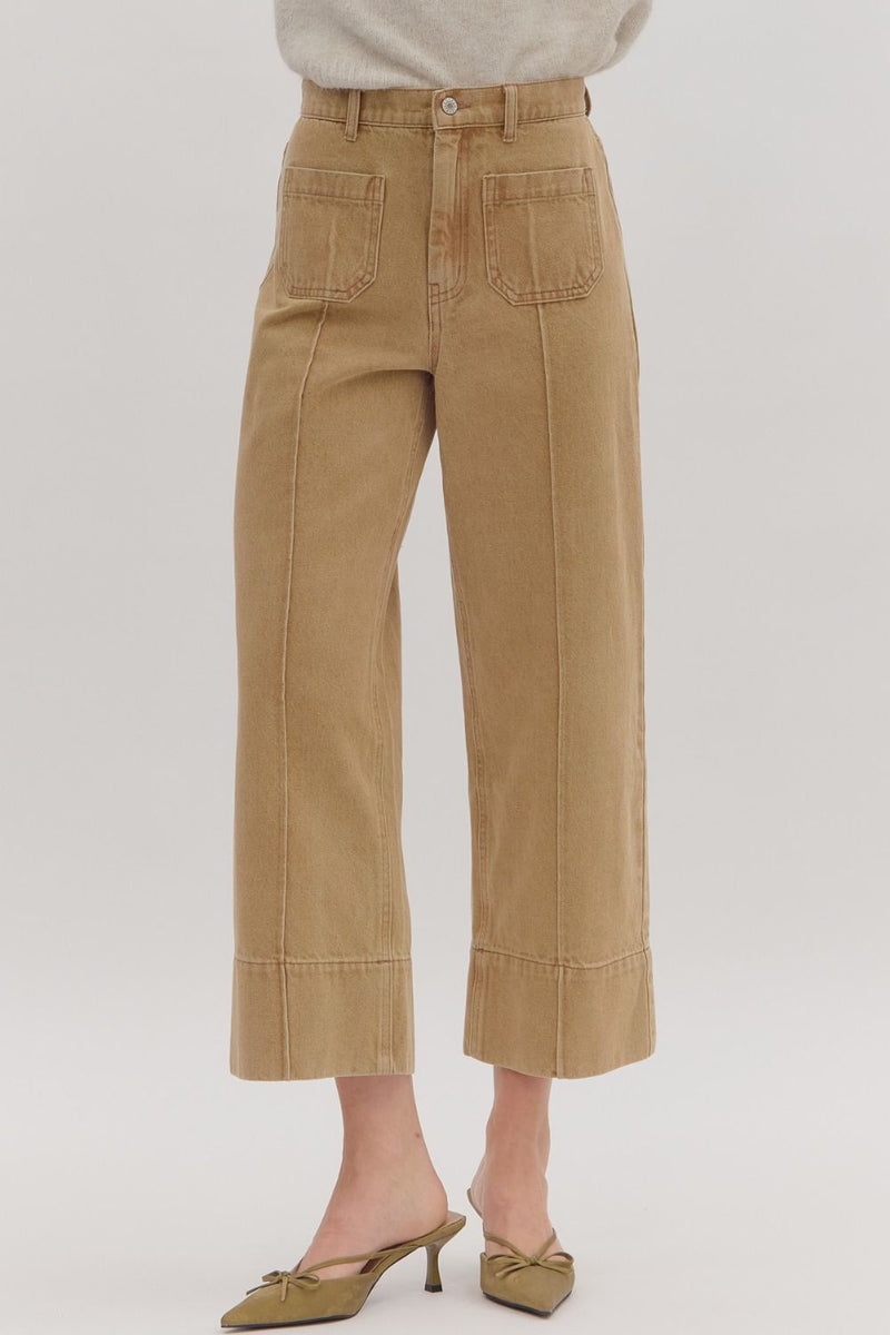 Wide Leg Ankle Pants