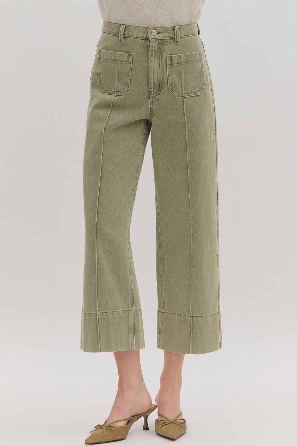 Wide Leg Ankle Pants
