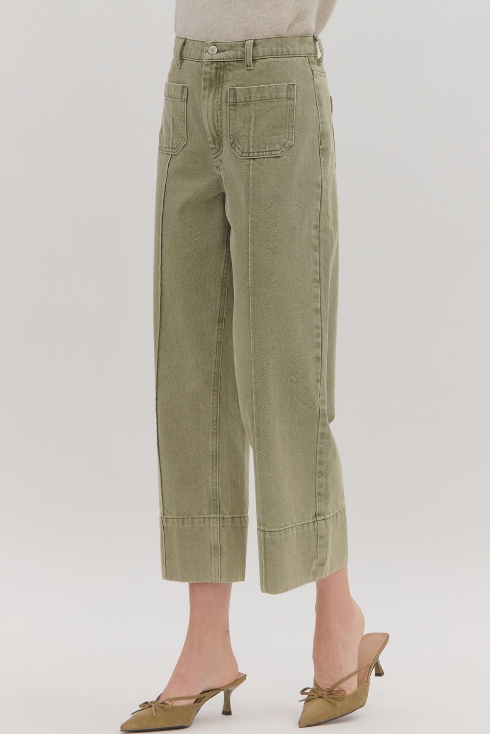 Wide Leg Ankle Pants