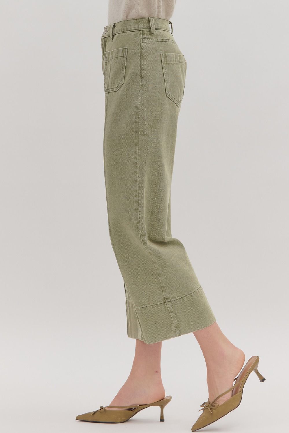 Wide Leg Ankle Pants