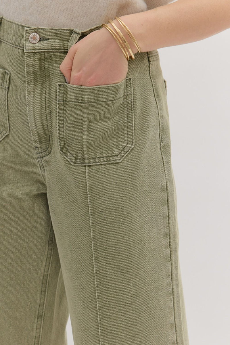 Wide Leg Ankle Pants