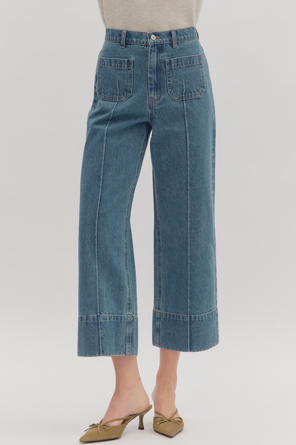Wide Leg Ankle Pants